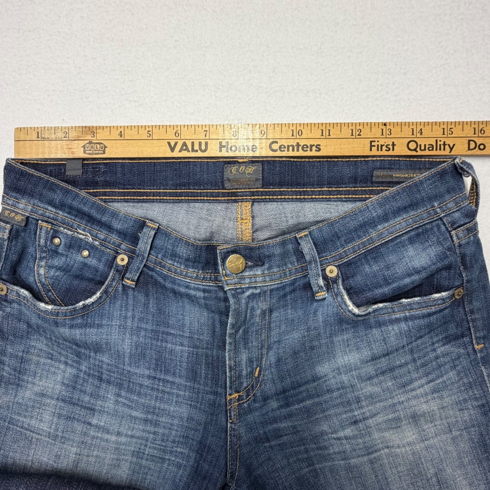 Citizens of Humanity Manic Mini Bootcut Jeans Dark Wash Size 28 Low Rise - Picture 9 of 11